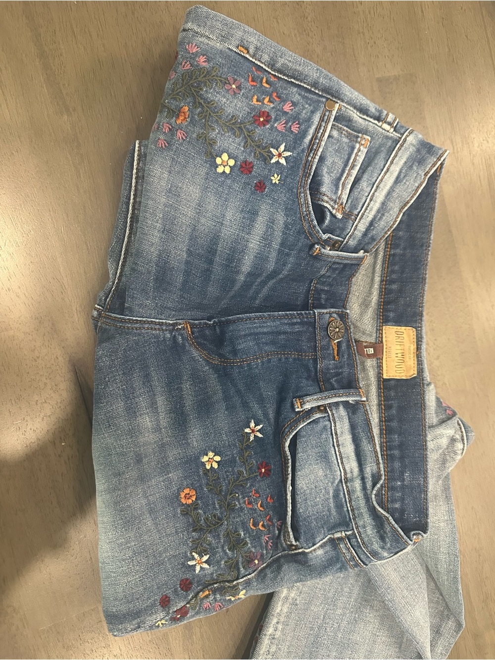 DRIFTWOOD Kelly Strawberry Blossom EMBROIDERED Jeans Size 26 - Picture 8 of 8